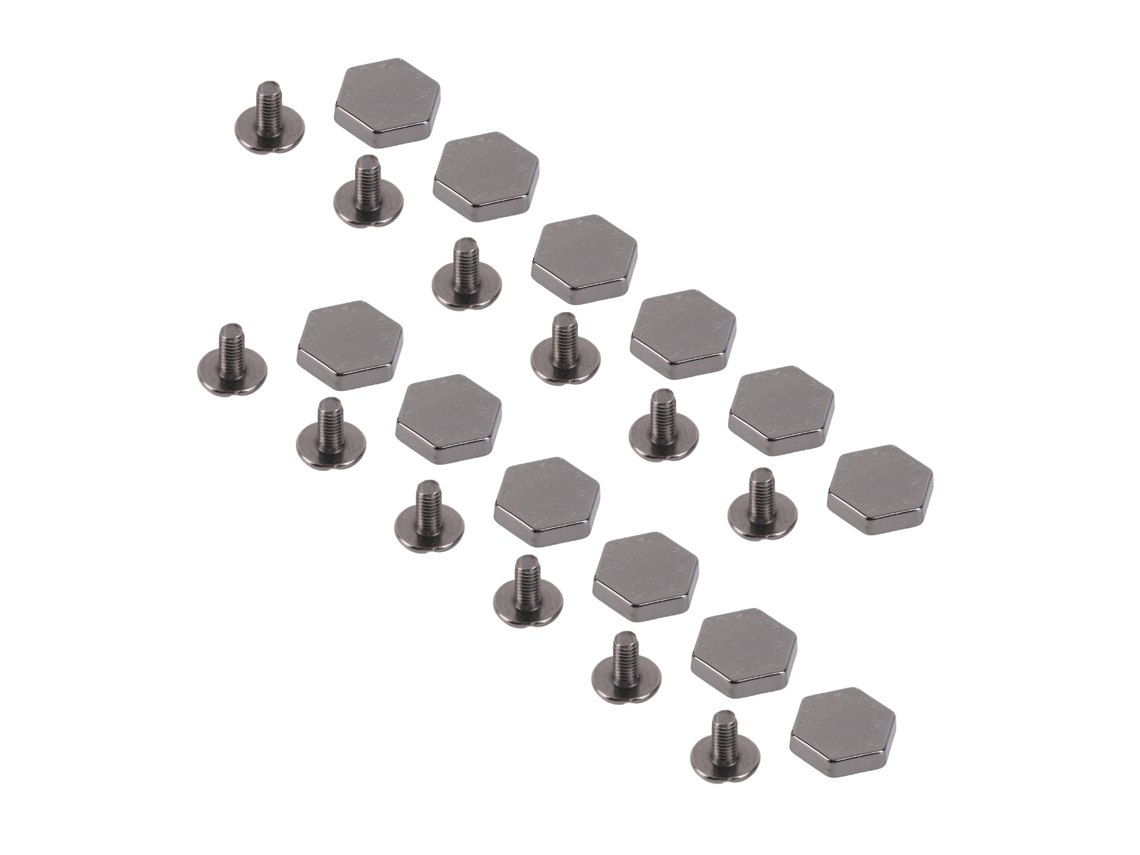 50 Remaches Hexagonales De Aleación De Zinc De 10 Mm Para Bolsos, Cinturones Y Manualidades De Cuero.