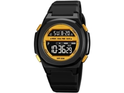 Digital Week Pu Pulsera A Prueba De Agua 50atm Reloj De Pulso Con Alarma Oro Negroyuysan