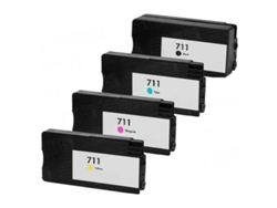 Pack 4 Cartuchos de Tinta Compatibles HP 711XL (CZ133A CZ132A CZ131A CZ130A)
