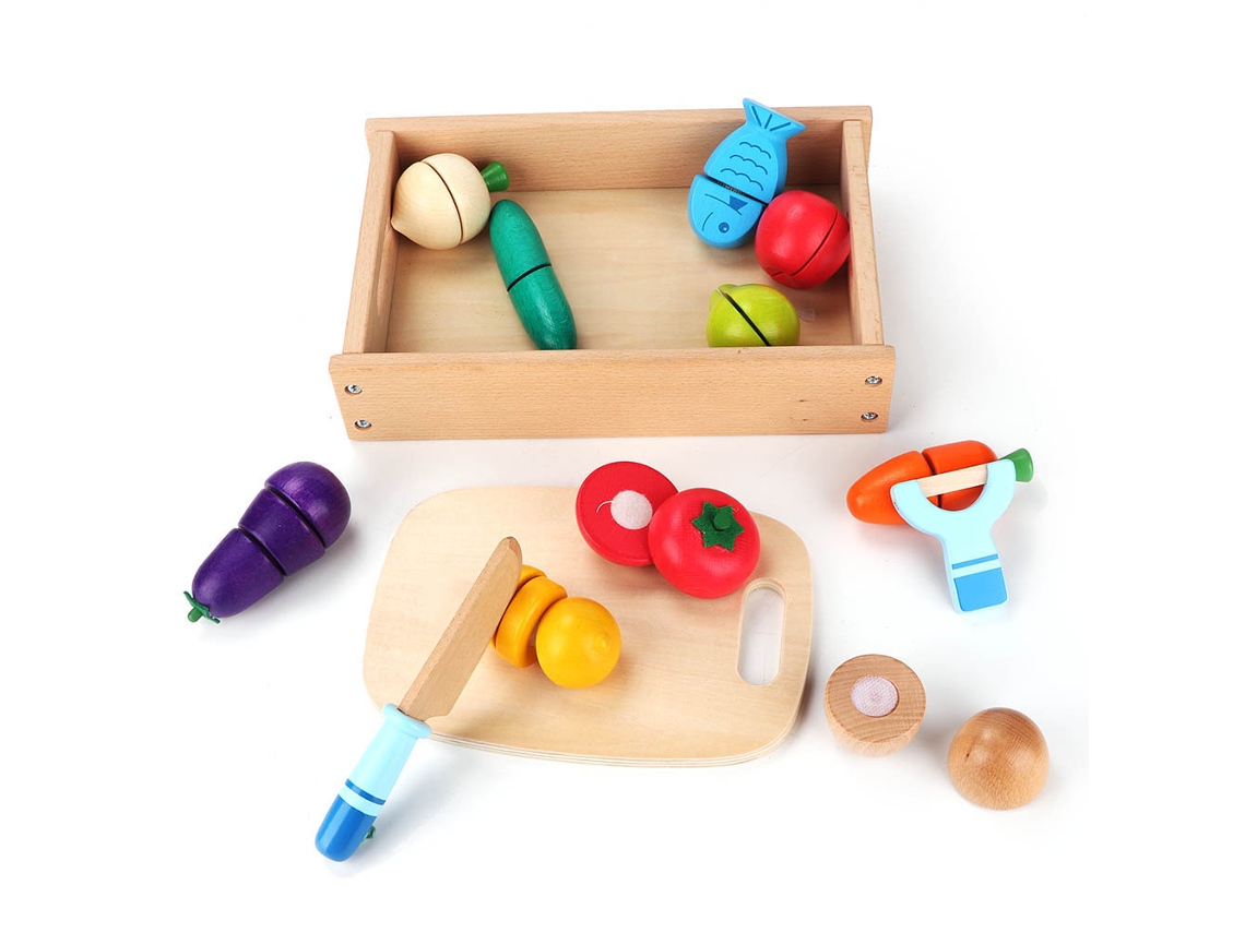 Juguete De Madera Para Simular La Cocina, Con Frutas Y Verduras, Para Niños De 3 Años En Adelante.