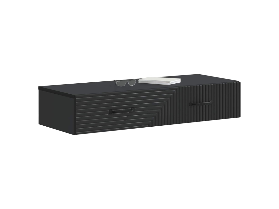 Maison Exclusive - Mesa Lateral Montada En La Pared Negro 87,5 X 34,5 X 17 Cm