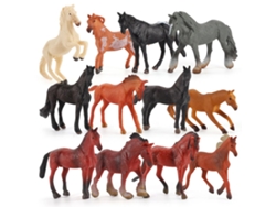 Set De Juego Educativo De 12 Mini Figuras De Acción De Caballos De Pvc Para Niños.
