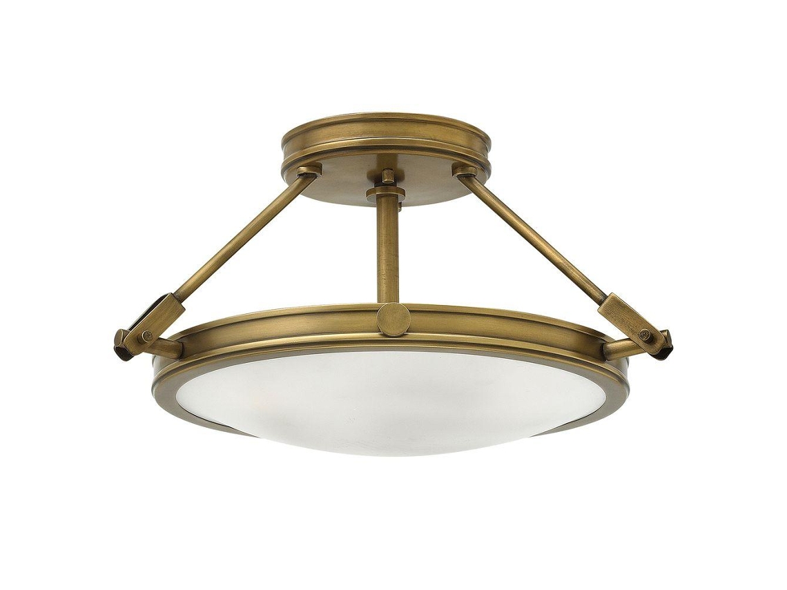 Flush Mount HINKLEY (HK-Collier-SF-S) Collier de acero suave, vidrio E14 3 Bulbos