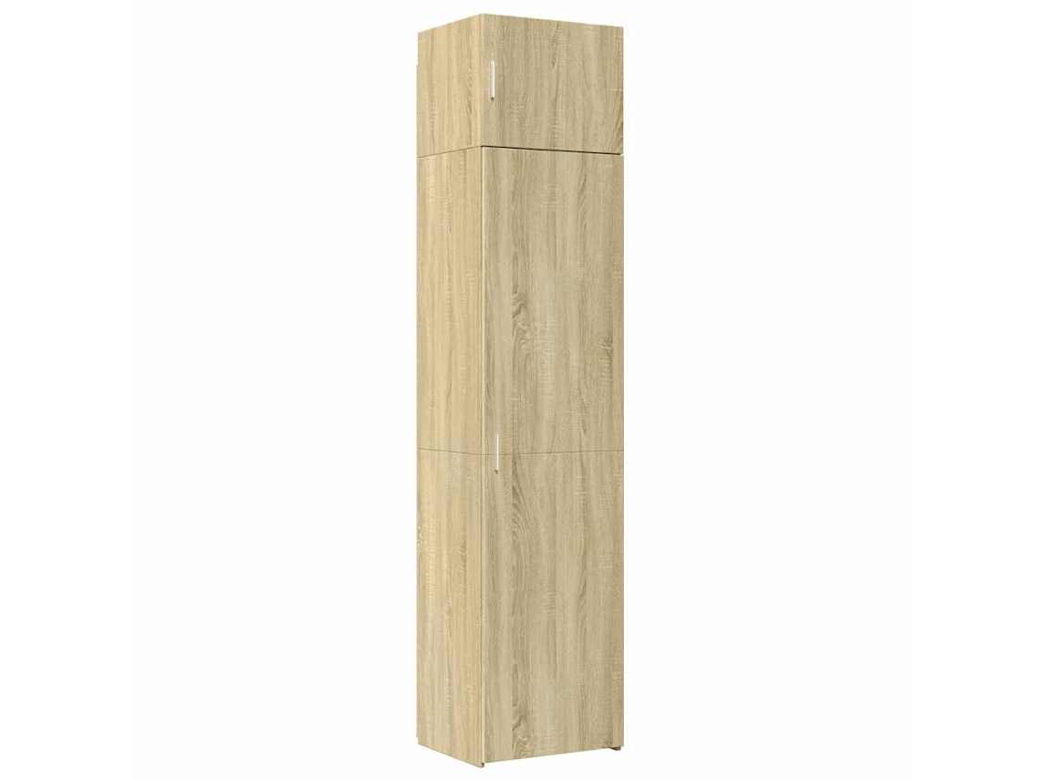 Gabinete de almacenamiento estrecho MAISON EXCLUSIVE en derivados de madera de roble Sonoma