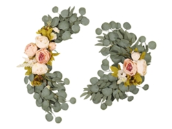 Kit de 2 flores artificiales para arco de boda, champán, Slowmoose