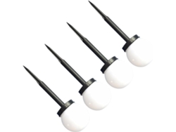 Juego De 4 Luces Led Solares De Globo Para Exteriores, Blancas, Para