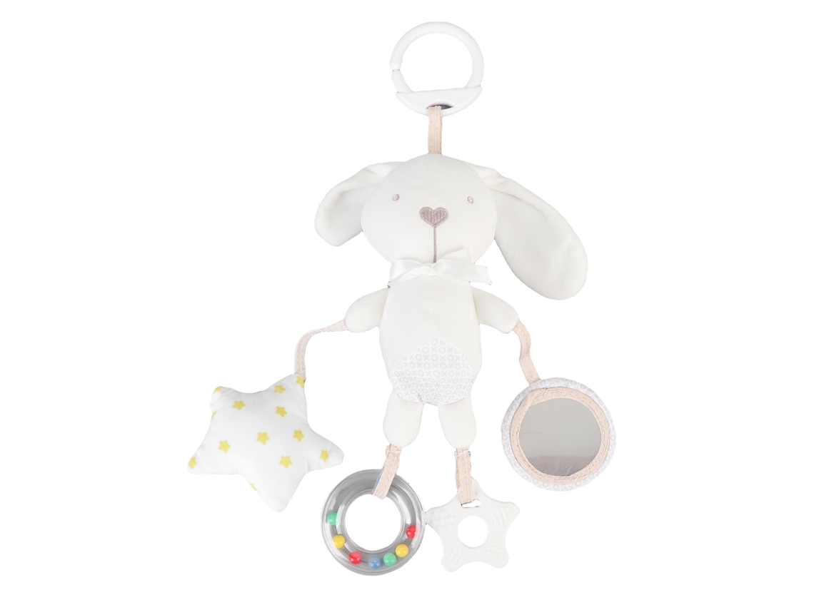 Peluche Colgante Con Forma De Conejito, Adorable Y Con Sonido, Ideal Para Cunas Y Cochecitos De Bebé.