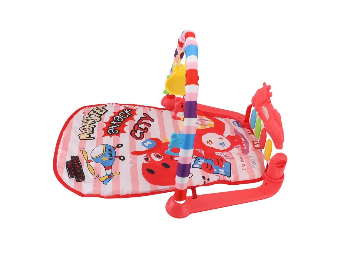 Tapete De Ginástica Bebê Com Piano De Pé, Brinquedos De Espelho E Ratinhos Para Tummy Time