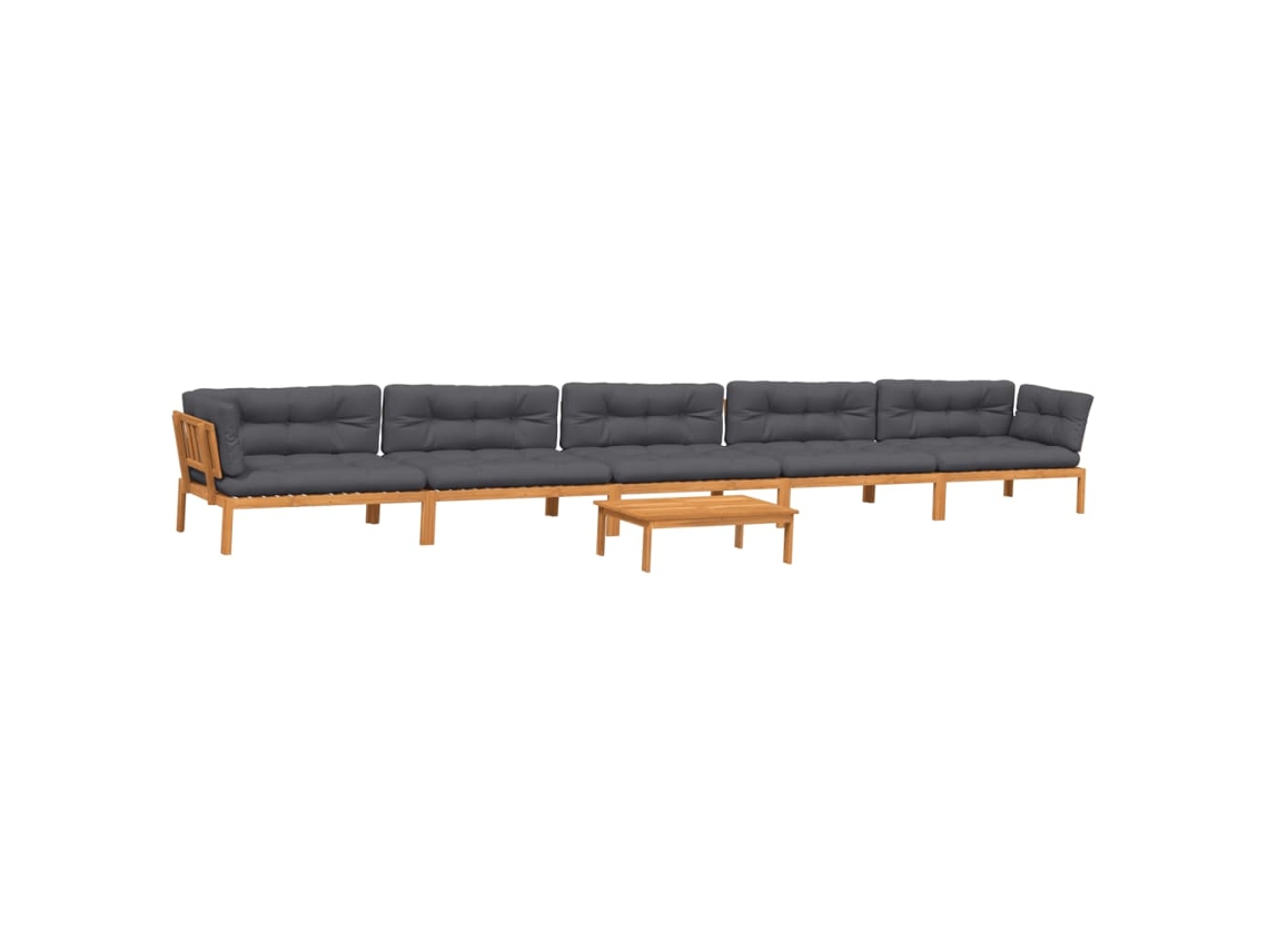 Maison Exclusive - Set De Sofás De Palets De Jardín Y Cojines 6 Pzas Madera Acacia