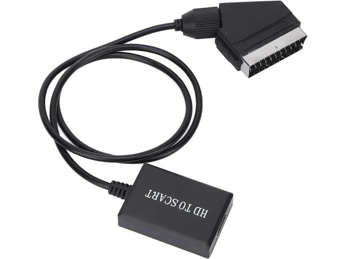 Adaptador convertidor de vídeo HDMI, convertidor de HDMI a Scart, adaptador de interfaz multimedia HD, Plug and Play. Bestvite