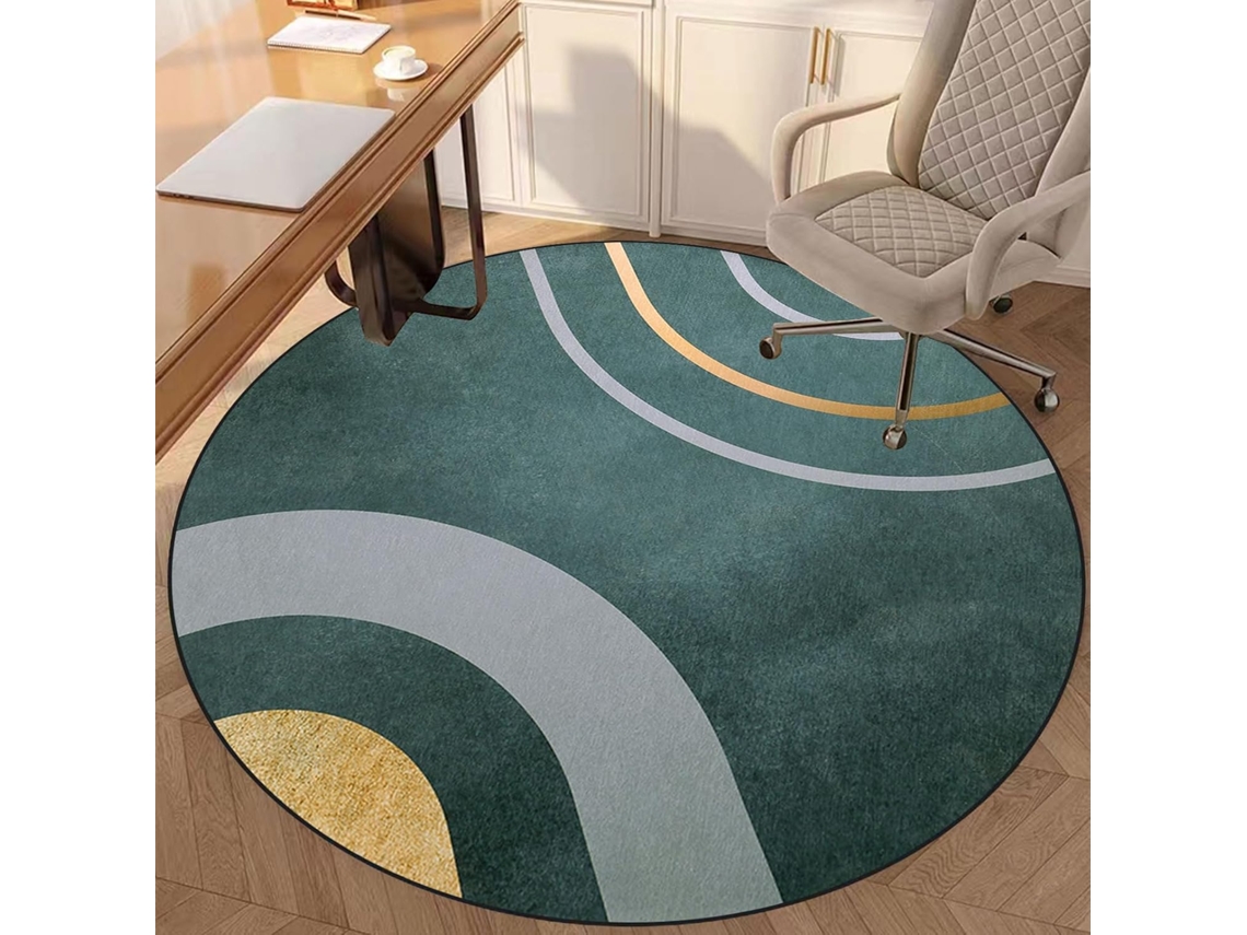 Tapete Cadeira Gamer Durável Piso Madeira Parquet Redondo 100 Cm, Cadeiras