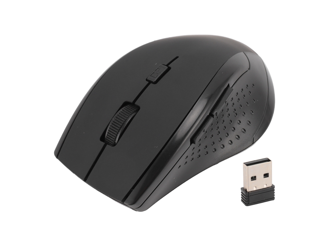 Ratón Óptico Inalámbrico 2.4g Con Receptor Usb, Preciso, Portátil, Para Ordenador Portátil/de Sobremesa, Negro.