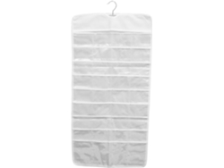 Organizador Joyas Colgante Blanco 72 Compartimentos Doble Bolsillos Pvc Transparente Pulseras Accesorios