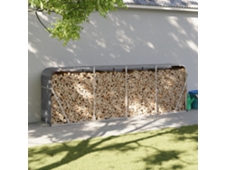 Leñero 300x45x100 cm Acero Galvanizado Antracita LOVELY HOME