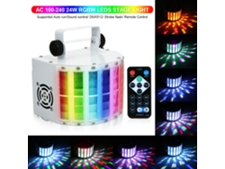 2026-proyector Led Rgbw 24w 100-240v 7 Canales Dmx512 Activado Por Voz Control Automático Para Dj Fiesta Disco Ktv Escenario