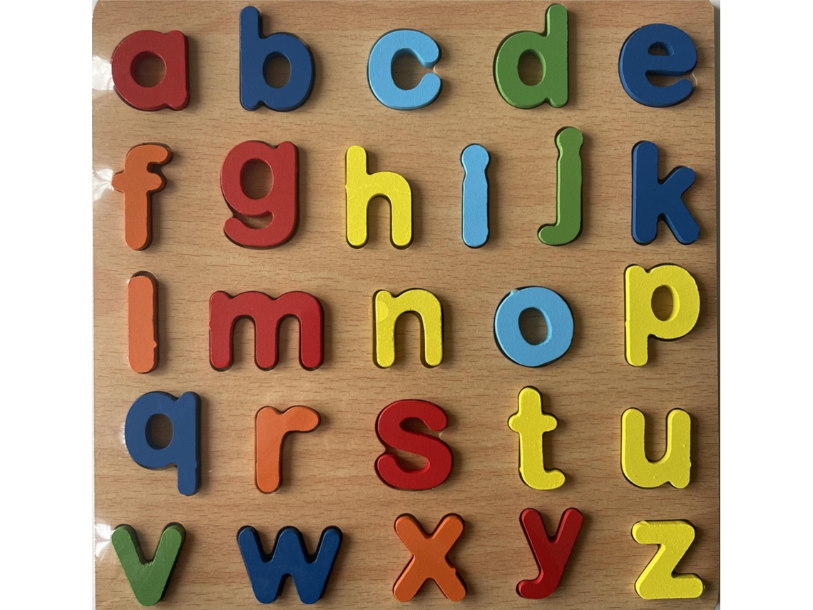 (Alfabeto) Juguete de madera colorido con alfabeto y números, juego de combinación educativo.