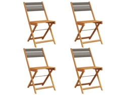 Maison Exclusive - Sillas De Jardín Reclinables 4 Uds Madera Maciza Acacia Gris