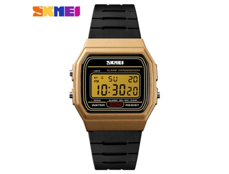 Relojes deportivos al aire libre Hombres Mujeres Reloj de pulsera electrónico LED resistente al agua para estudiantes-dorado LUUCOZK