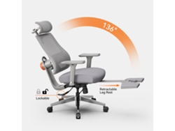 Silla ergonómica Newtral Magich Gpro con reposapiés, respaldo y reposacabezas autoajustables, soporte lumbar adaptable, alta calidad