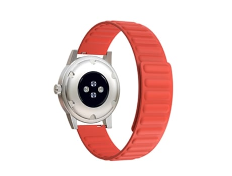 Correa de Silicona 20mm absorción magnética para Samsung Galaxy Watch4 Classic 46mm 42mm/Watch4 44mm 40mm/Gear Sport - Mandarina