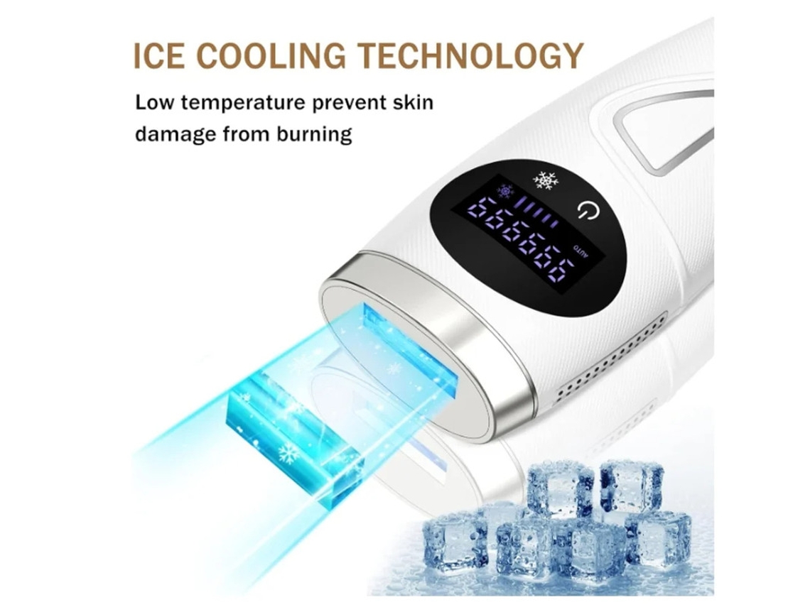Dispositivo De Depilación Ipl Con 5 Niveles De Energía Con Sistema De Enfriamiento Y Soporte 999.999 Pulsaciones De Luz Corporal Yizhood