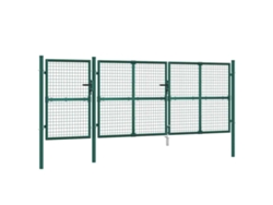 Maison Exclusive - Puerta De Jardín De Malla Verde 400x125 Cm Acero Galvanizado