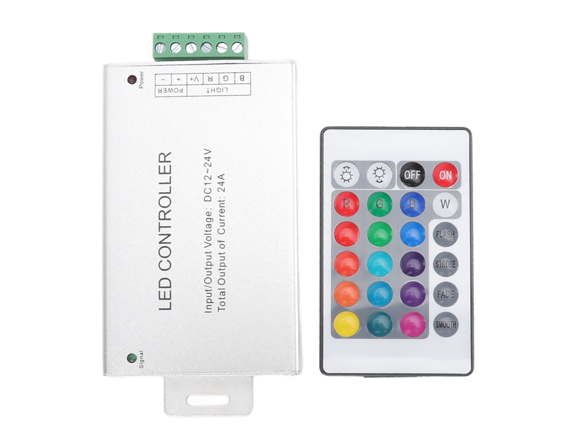 Rebe-controlador Inalámbrico Rf/ir Para Tiras Led De Alta Potencia 24a Con Control Remoto