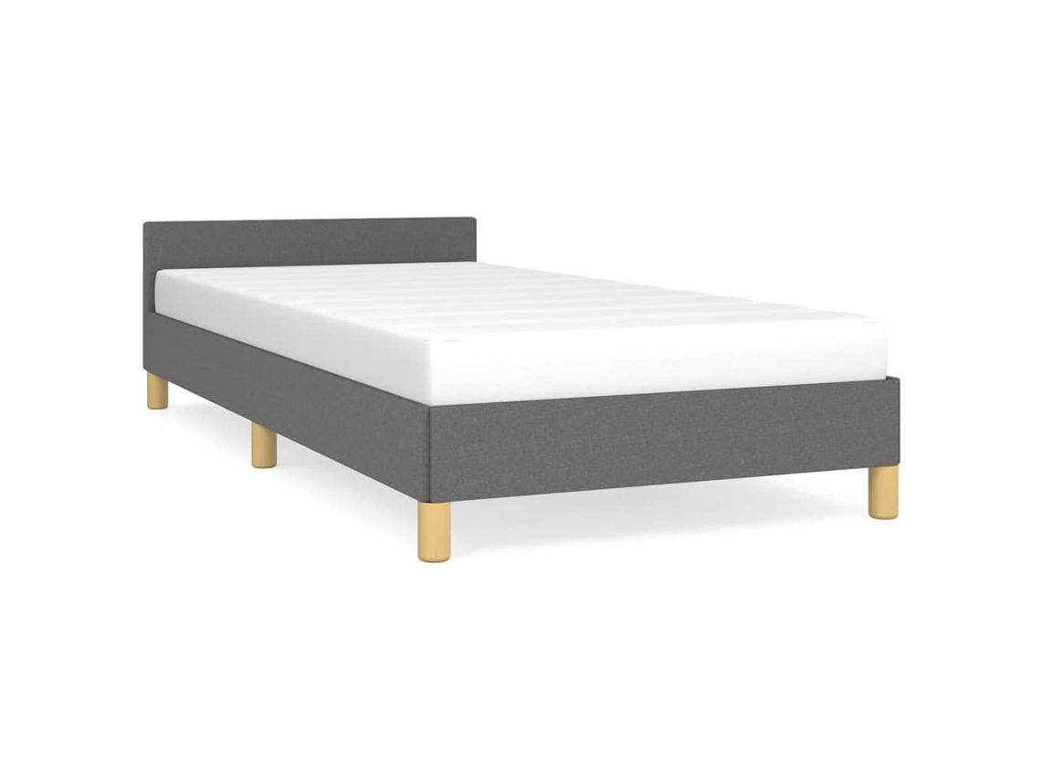 Maison Exclusive - Estructura De Cama Sin Colchón Tela Gris Oscuro 80x200 Cm