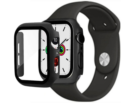 Kit Carcasa, Protector de Pantalla y Correa Apple Watch Series 6 44mm Negro