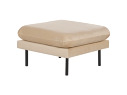 Otomana BELIANI Vinterbro de Terciopelo Beige 70x70x44