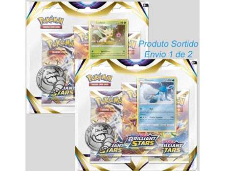 Juego de Cartas POKEMON Sword & Shield 9 Brilliant Stars 3Pack Blister (Edad Minima: 6 años)