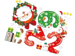 Pegatina Decorativa De Pvc Con La Cara De Papá Noel - Fácil De Limpiar, Decoración Removible.