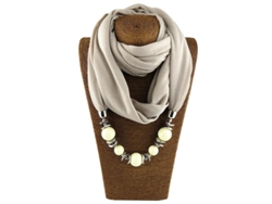 Collar étnico ligero de poliéster Bufanda 2026 con colgante para mujer - Elegante y a la moda