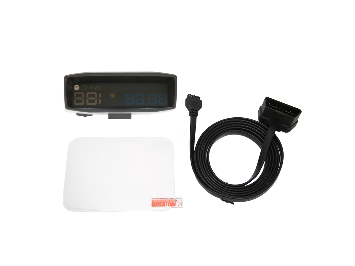 Pantalla De Proyección Hud De 3,7 Pulgadas Para Alarma De Coche, Control De Velocidad Y Exceso De Velocidad, Panel De Visualización Obd Ii Multifuncional.