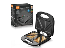 Sandwichera eléctrica de doble cara, estilo europeo, multifuncional para asar filetes y preparar desayunos en forma triangular. Mdug