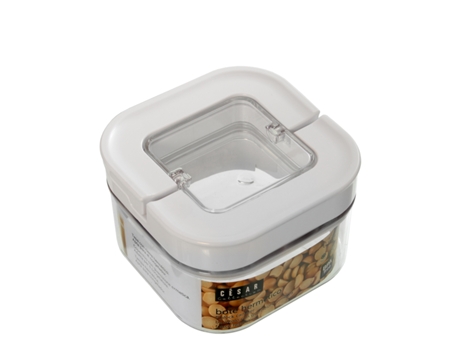 Bote Cocina Transparente Y Blanco DRW (11x11x7,5cm)