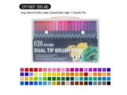 Rotulador de doble punta de 80 colores, varilla negra, estuche de PVC, juego de rotuladores de acuarela SIURN