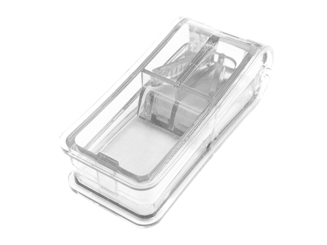 Cortador De Tabletas Con Cuchilla De Acero Inoxidable Y Protector Transparente Para Tabletas Pequeñas Y Grandes.