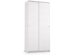 Armario DMORA Blanco (Aglomerado de Melamina - 90x195x45 cm)