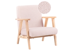 Sillón Infantil Beliani Linde Bouclé Rosa 46x55x58