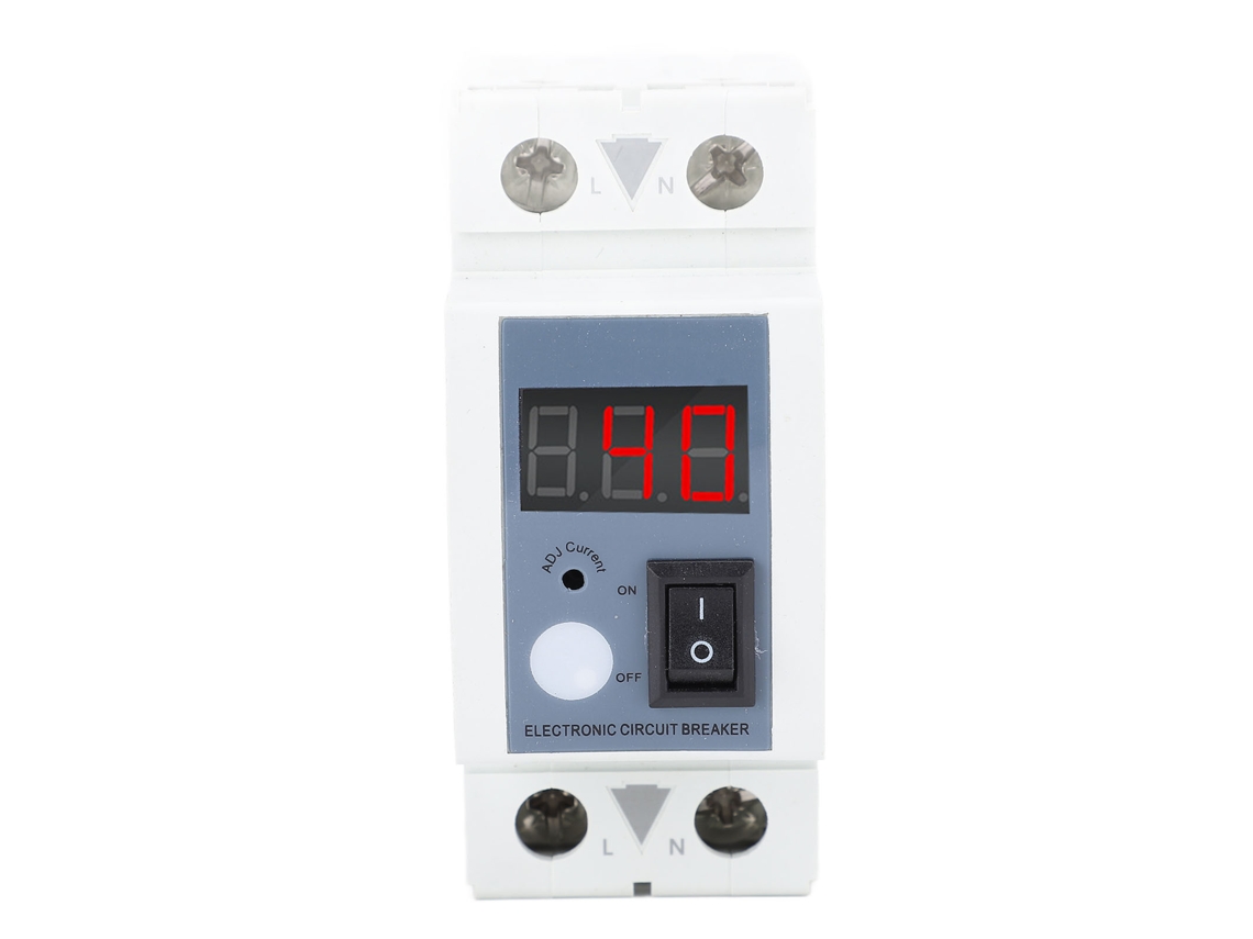 Protector De Sobrecorriente Ajustable De 1 A 40 A, Rearmable Automáticamente, 110-300 V Ca, 40-70 Hz.
