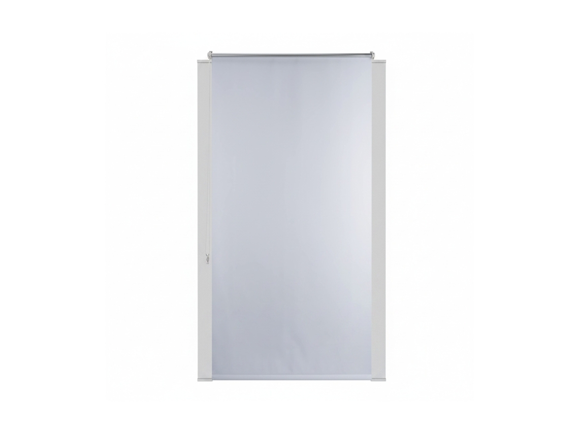 Relaxdays Estor Opaco Enrollable Sin Taladrar, Tela-aluminio, Ancho Tejido 96 Cm, 100 X 160 Cm, Blanco