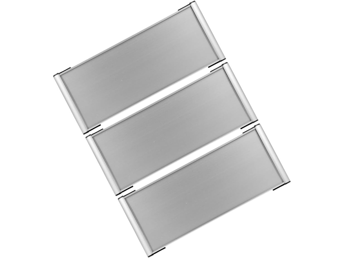 Juego De 3 Letreros En Blanco De Doble Cara De Aleación De Aluminio De 12x30 Cm.