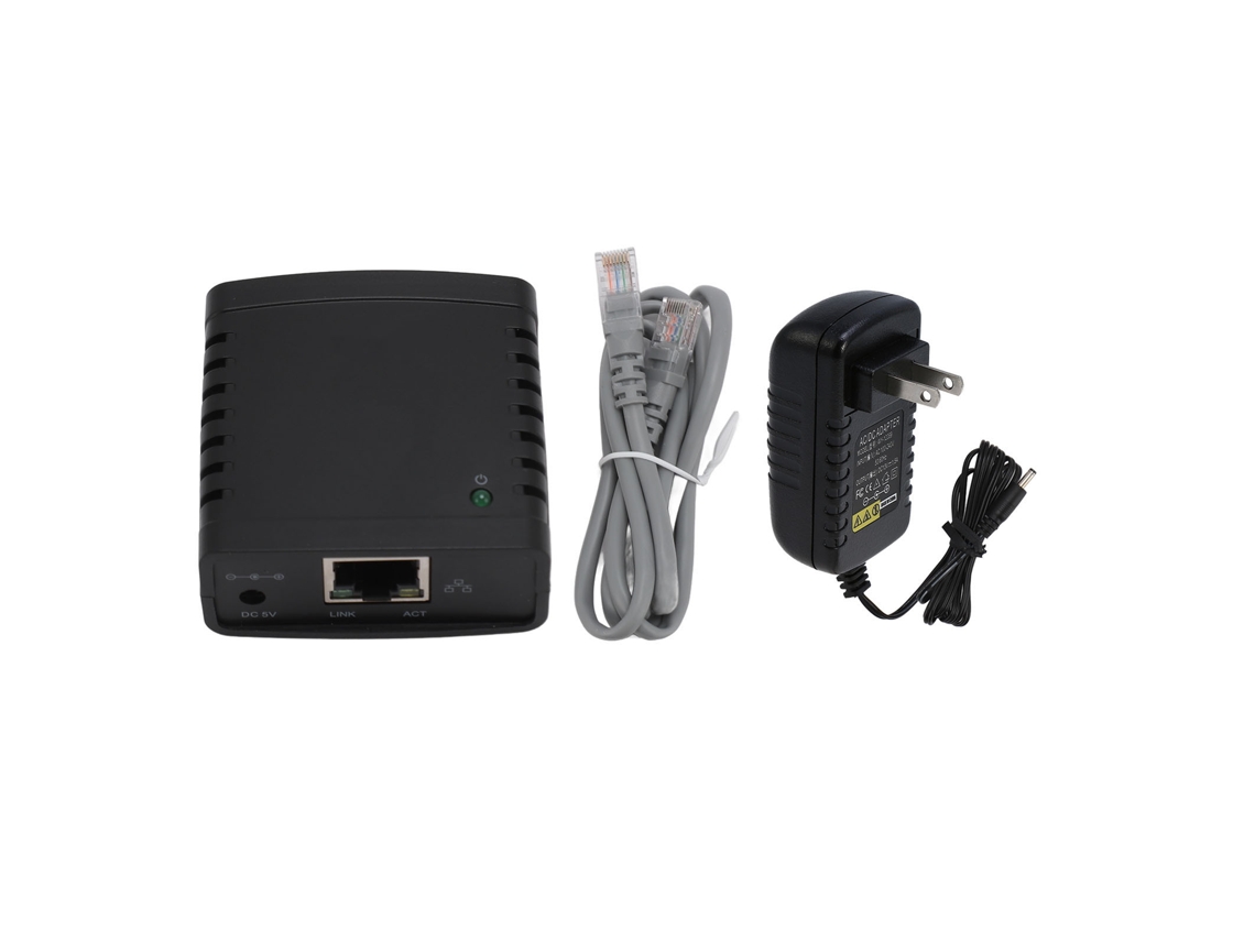 Servidor de impresión USB, 100 Mbps, inalámbrico, para compartir archivos, con adaptador RJ45, 100-240 V