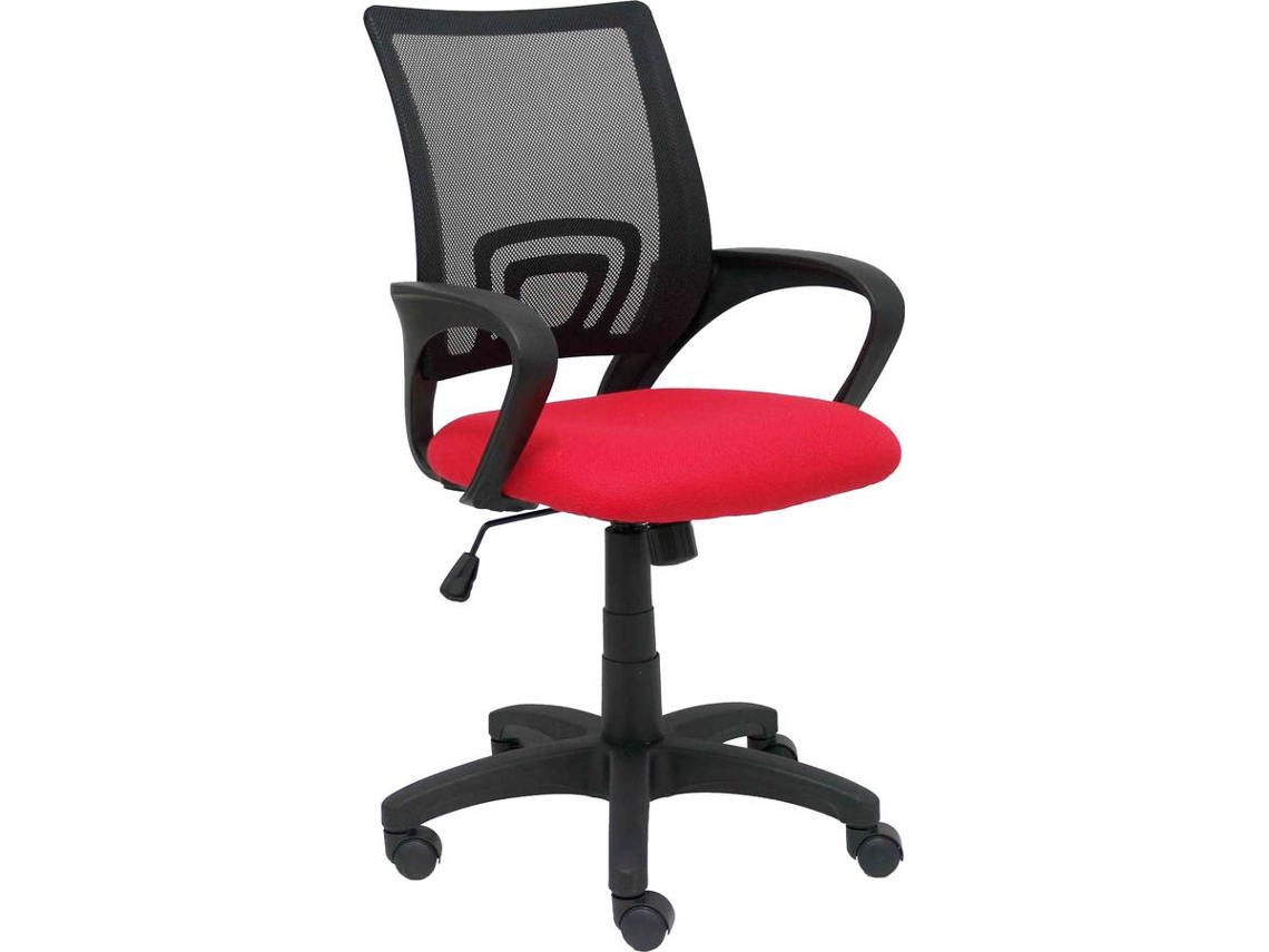 Silla Operativa PYC Vianos  Rojo (Brazos Ajustables - Malla)