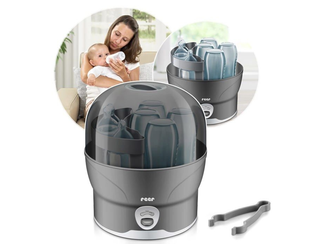 Esterilizador De Biberones Reer 36021 Vapomat S Desinfectante En Solo 10 Minutos Para Hasta 6 Biberones