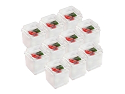 20 Unidades De Vasos De Plástico Transparente Para Mousse, Recipiente Cuadrado Para Gelatina, Yogur Y Postre Webake (con Tapa)