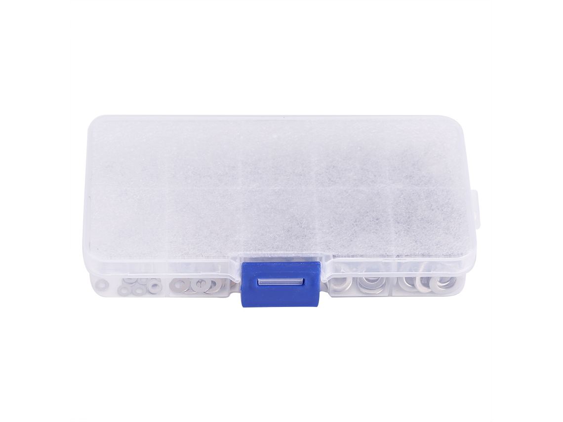 Kit De 300 Arandelas Planas De Acero Inoxidable M2-m6 Con Estuche De Plástico.
