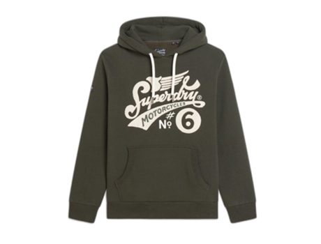 Sudadera con Capucha de Hombre SUPERDRY Motivo Bordado Worker Verde (2XL)