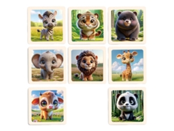 8 rompecabezas de madera de animales para niños Slowmoose